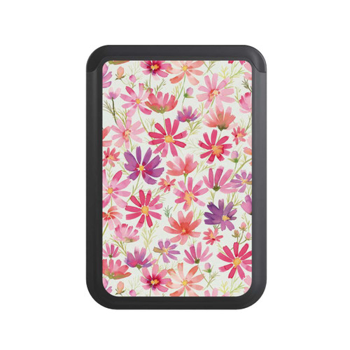  Cardholder Boho Cosmos Flowers Purple