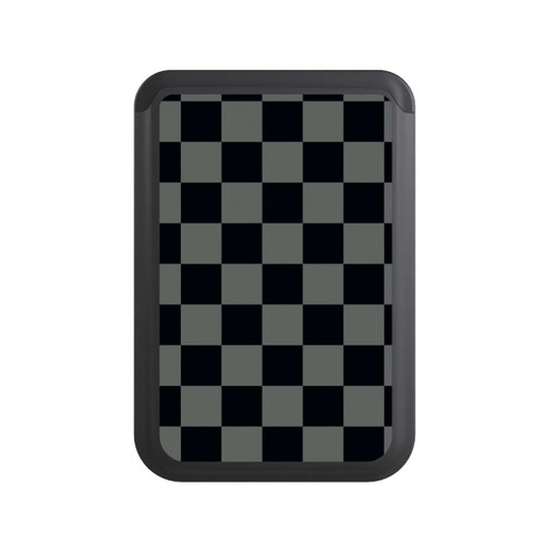  Cardholder Schachbrett Schwarz Grau