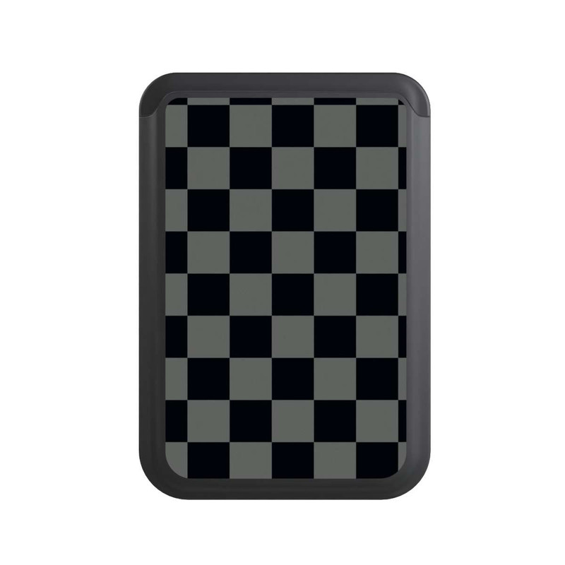  Cardholder Schachbrett Schwarz Grau