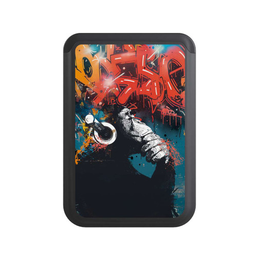  Cardholder Affe Stereo Kopfhörer Graffiti Street Art