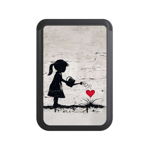 Cardholder Girl Watering Bunch of Flowers 