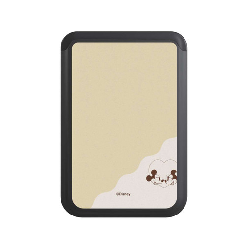  Cardholder Mickey and Minnie Love Heart Beige