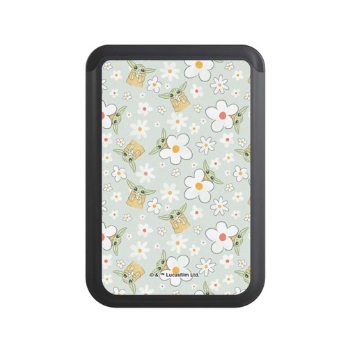  Cardholder Baby Yoda Flower Pattern
