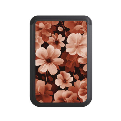  Cardholder Rote Negativblumen mit KI