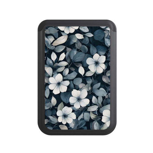  Cardholder Blaue Negativblumen mit KI