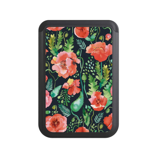  Cardholder Mohnblumen Dunkle Wildnis