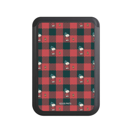  Cardholder Peanuts Red Tartan Pattern