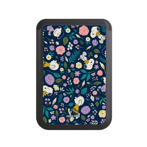  Cardholder Peanuts Dark Flower Pattern
