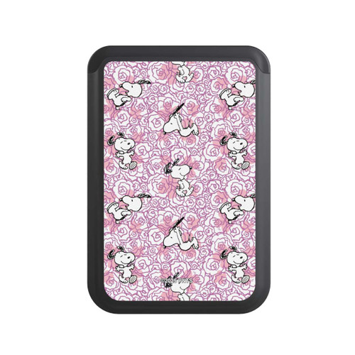  Cardholder Peanuts Pink Roses Pattern