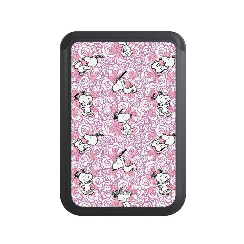 Cardholder Peanuts Pink Roses Pattern