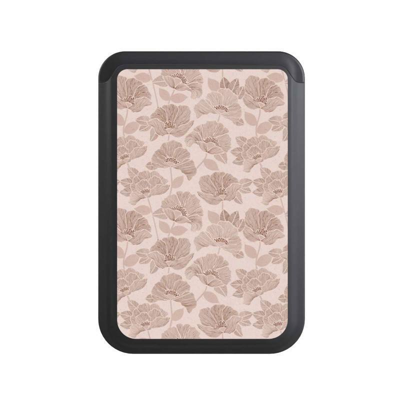  Cardholder Brown Floral Block