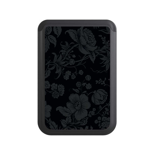  Cardholder Dunkle Blumen Vintageoptik