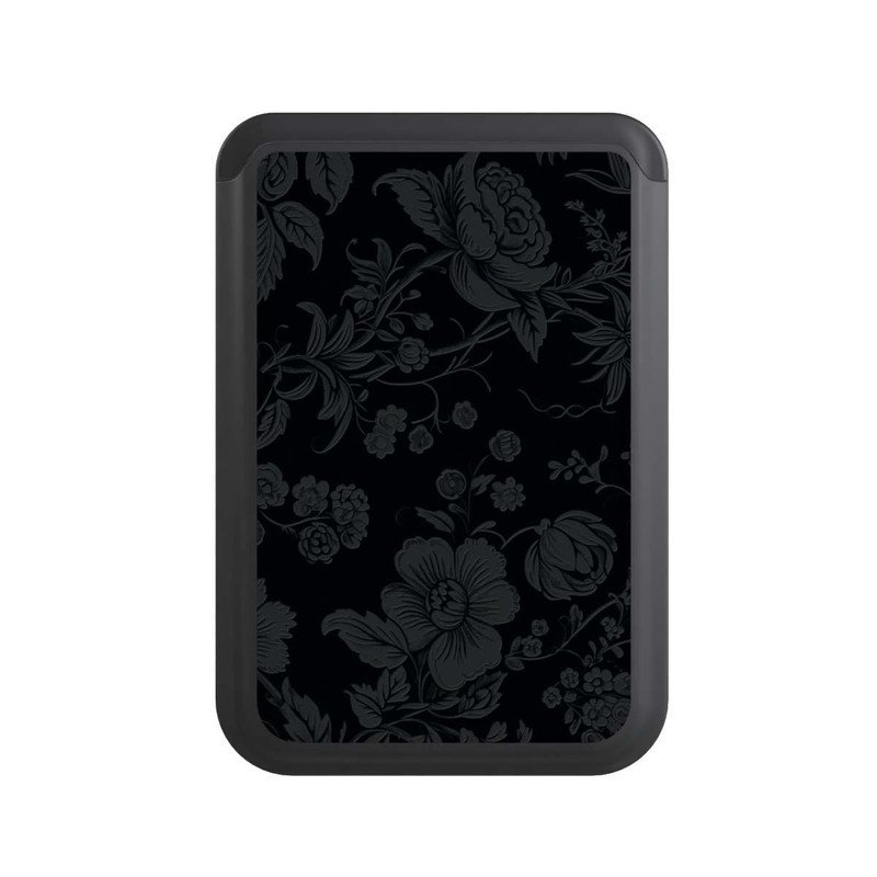  Cardholder Dunkle Blumen Vintageoptik