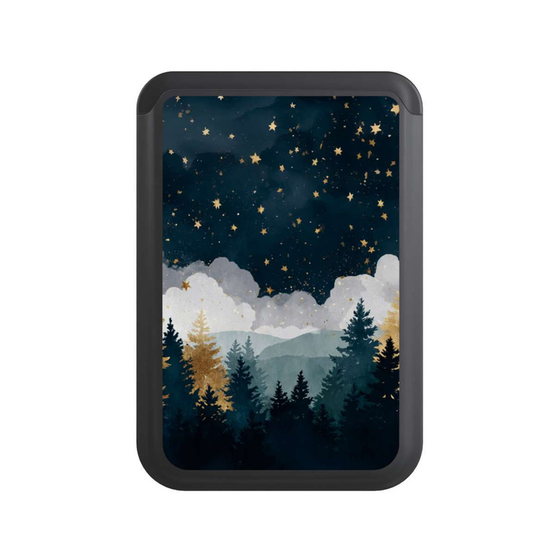  Cardholder nächtlicher Wald Indigo