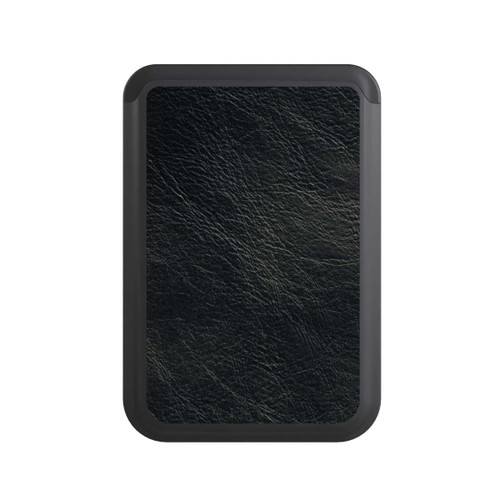  Cardholder Schwarzer Lederlook Hintergrund
