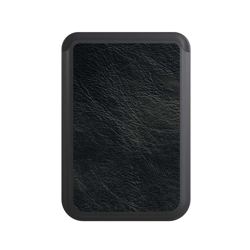  Cardholder Schwarzer Lederlook Hintergrund