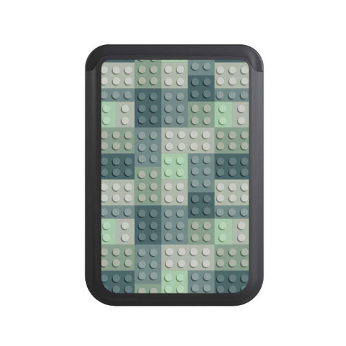  Cardholder Grünes Blockmuster