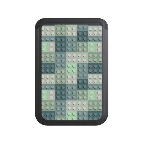  Cardholder Green Blocks Pattern