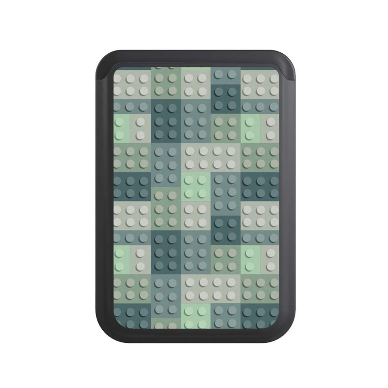  Cardholder Grünes Blockmuster