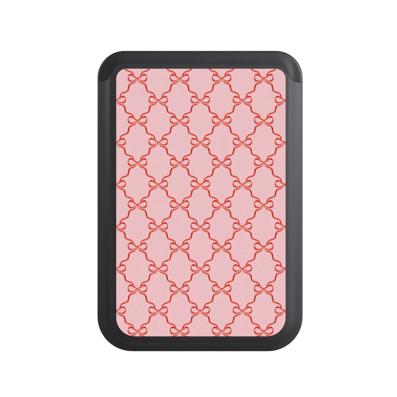  Cardholder Rubans Rose Rouge