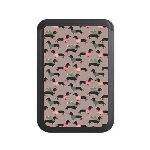  Cardholder Dackel Muster Winter