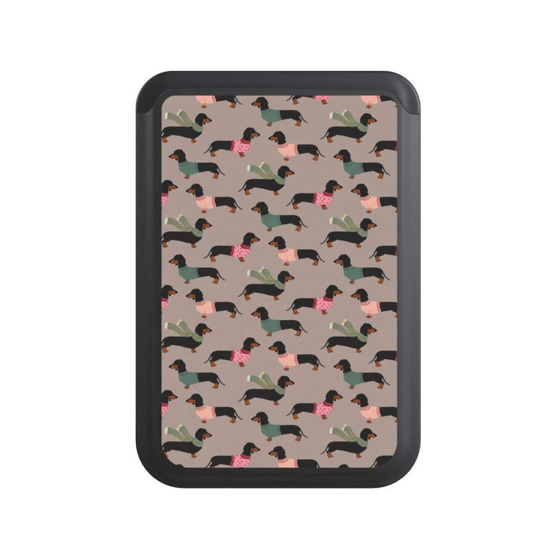  Cardholder Dackel Muster Winter