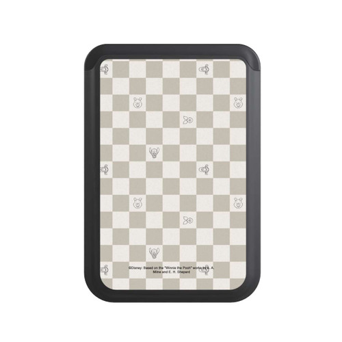  Cardholder Winnie the Pooh Checked Pattern Beige