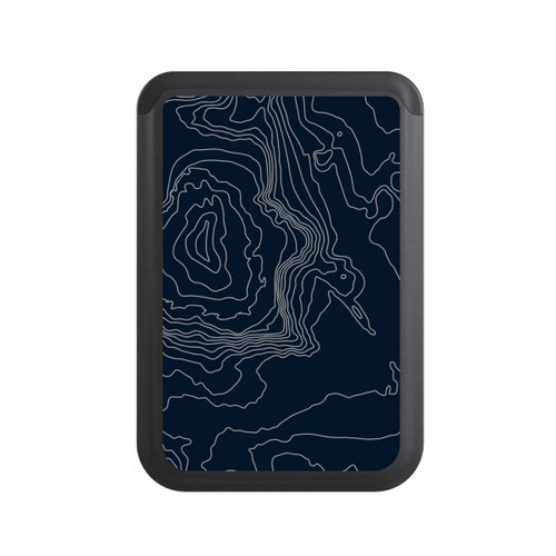  Cardholder Berg Höhenlinien Dunkel