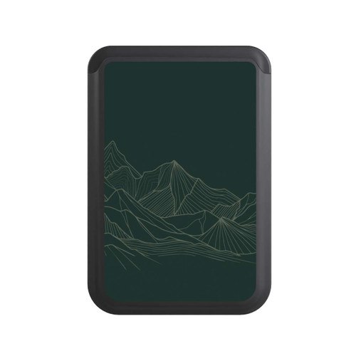 Cardholder Berg Line Art Grün