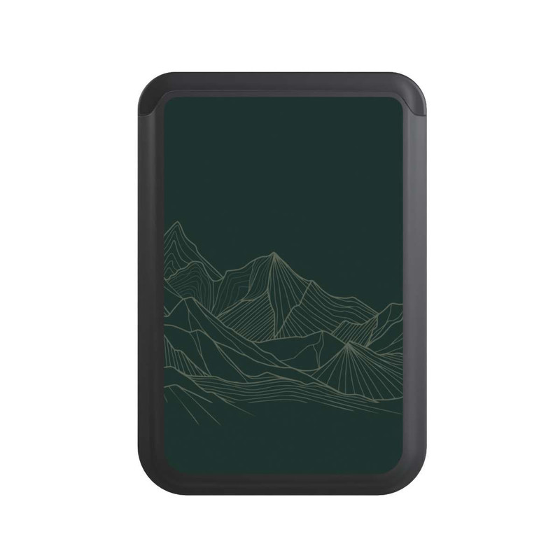  Cardholder Berg Line Art Grün