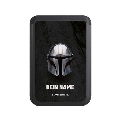  Cardholder Star Wars Mandalorian Black Helmet personnalisable