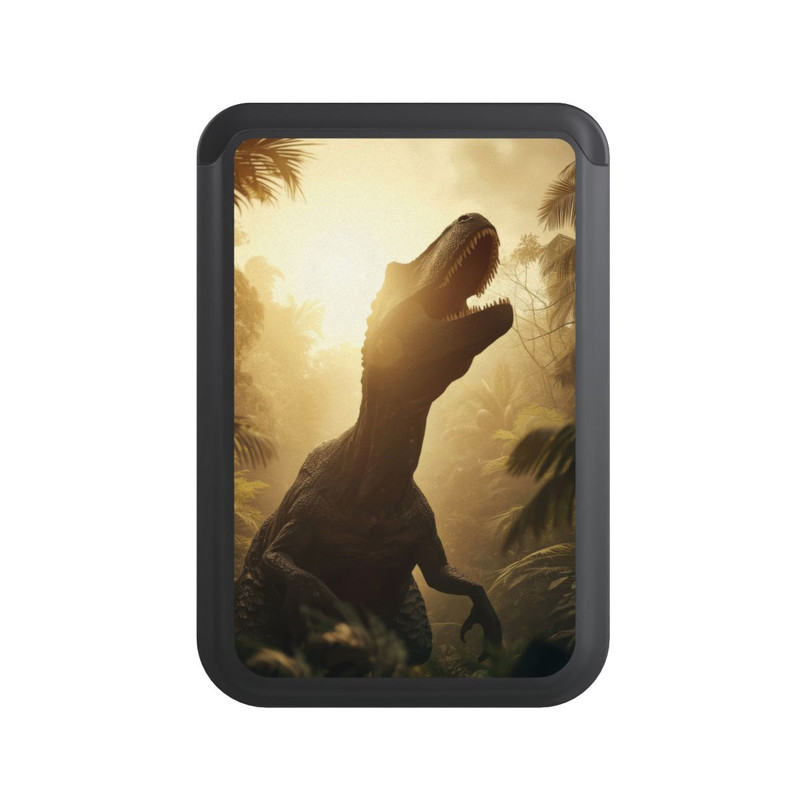  Cardholder Dinosaurier im Urwald mit KI