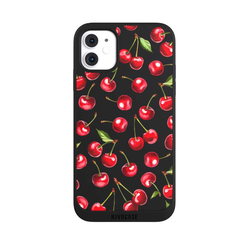 iPhone 11 NIVOpure Cherry Pattern Transparent With AI