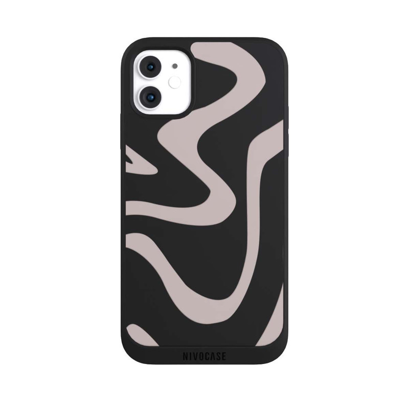 iPhone 11 NIVOpure Trendy Lines Brown Transparent