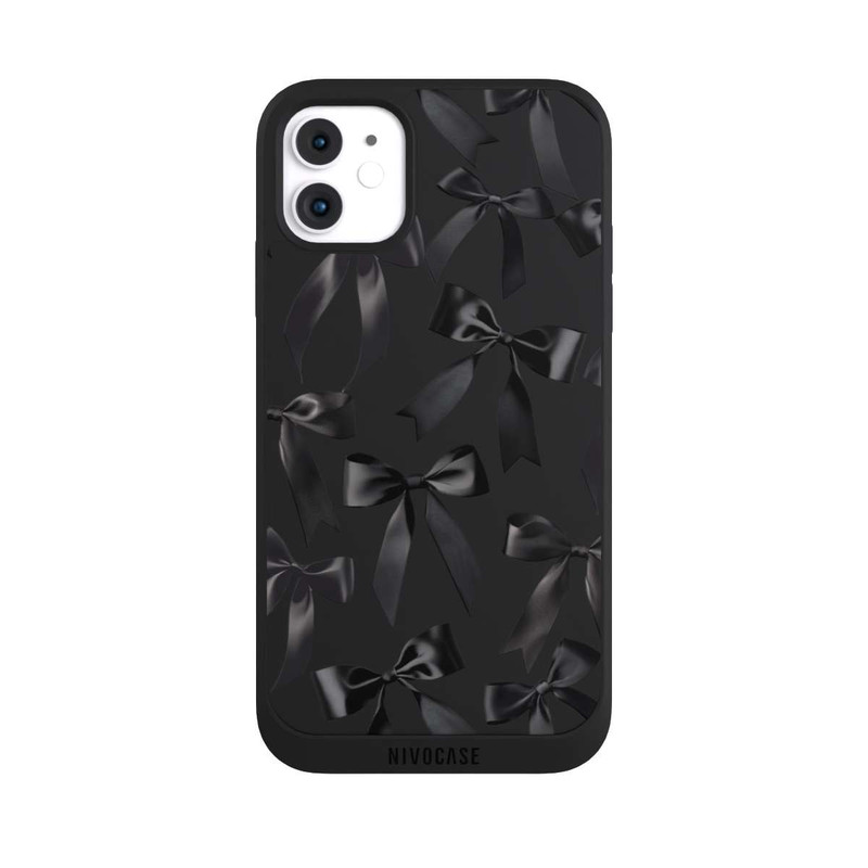 iPhone 11 NIVOpure Noeud en Satin Noir