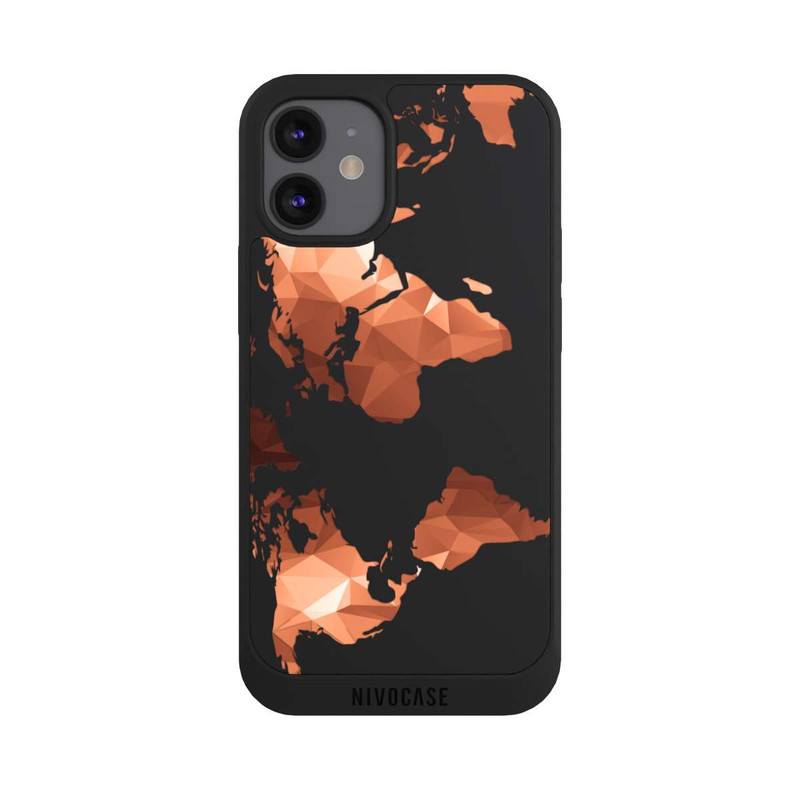 iPhone 12 mini NIVOpure Worldmap Triangle ohne Hintergrund