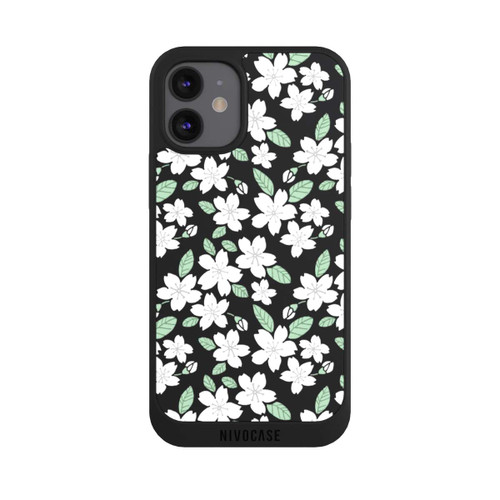 Apple iPhone 12 mini NIVOpure Fleurs Blanches sans Fond