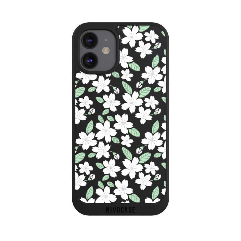 iPhone 12 mini NIVOpure Weisse Blüten ohne Hintergrund