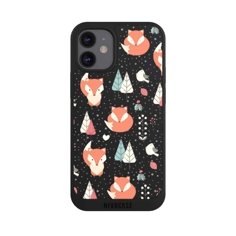 iPhone 12 mini NIVOpure Motif Renards sans Fond