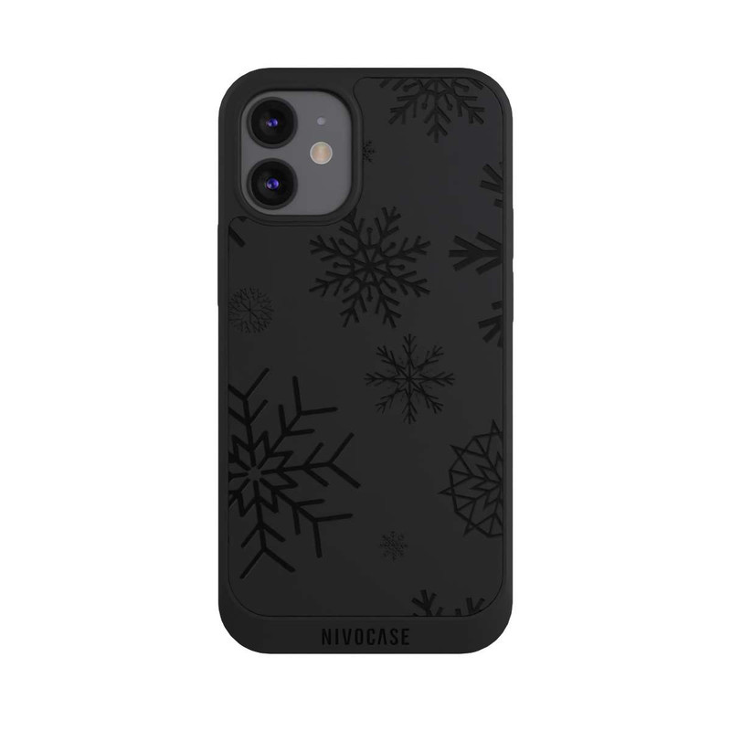 iPhone 12 mini NIVOpure Flocons de Neige Bleus sans Fond