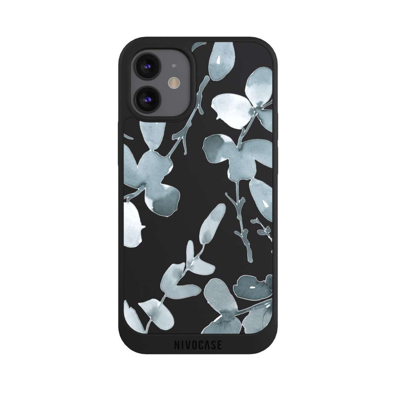 iPhone 12 mini NIVOpure Eukalyptus Muster transparent