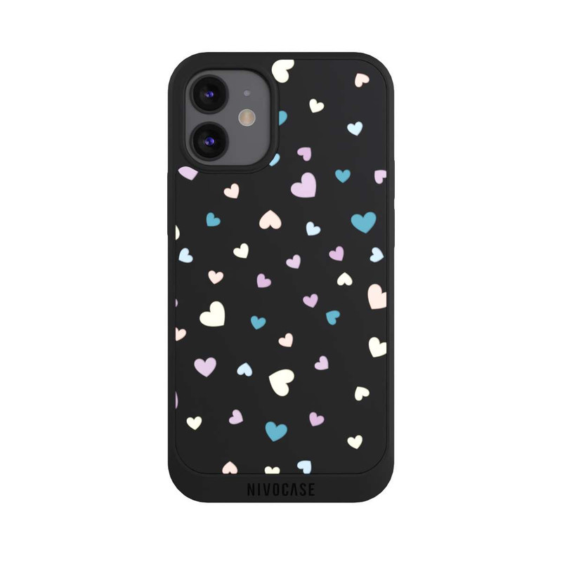 iPhone 12 mini NIVOpure Coeurs pastel