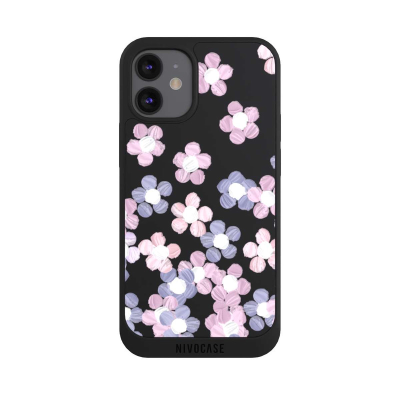 iPhone 12 mini NIVOpure Fleurs simples transparentes