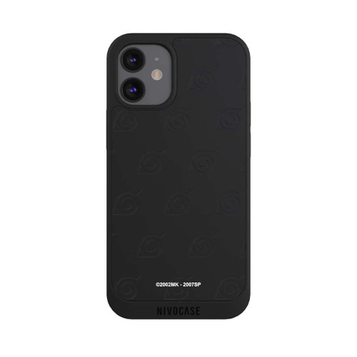 Apple iPhone 12 mini NIVOpure Schwarzes Konoha-Muster Transparent