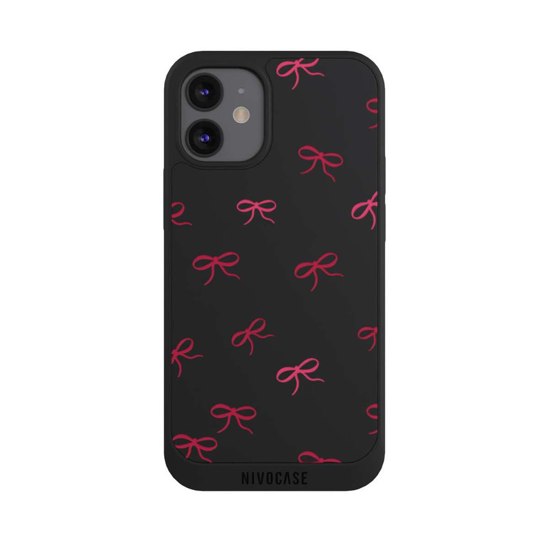 iPhone 12 mini NIVOpure Bows Red Pattern Transparent