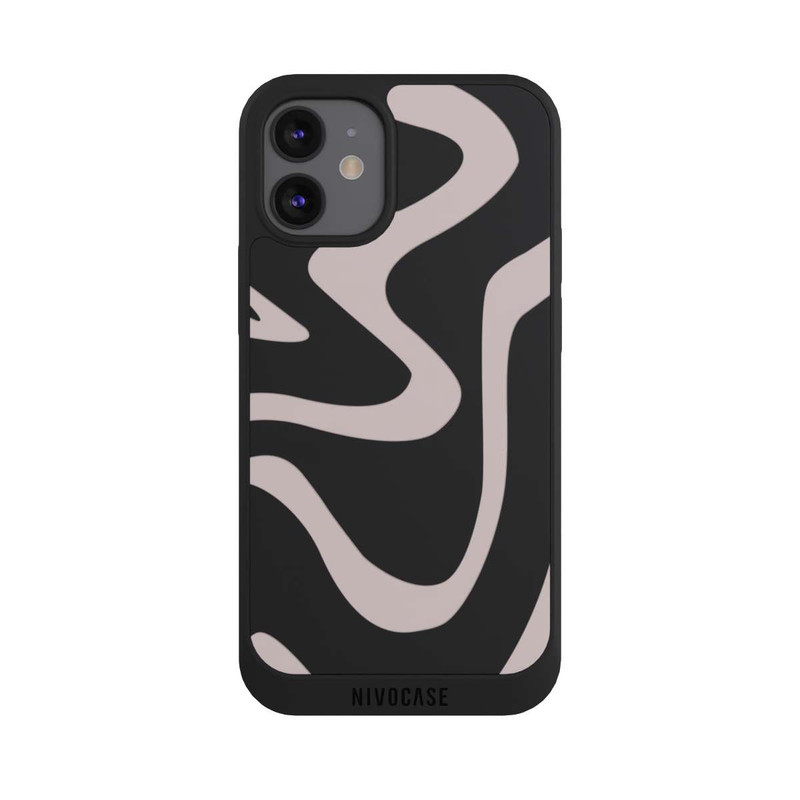 iPhone 12 mini NIVOpure Trendy Lines Brown Transparent