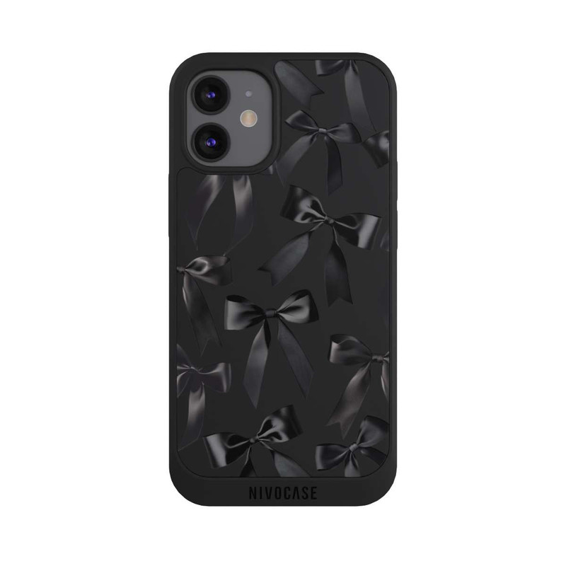 iPhone 12 mini NIVOpure Schwarze Satinschleifen
