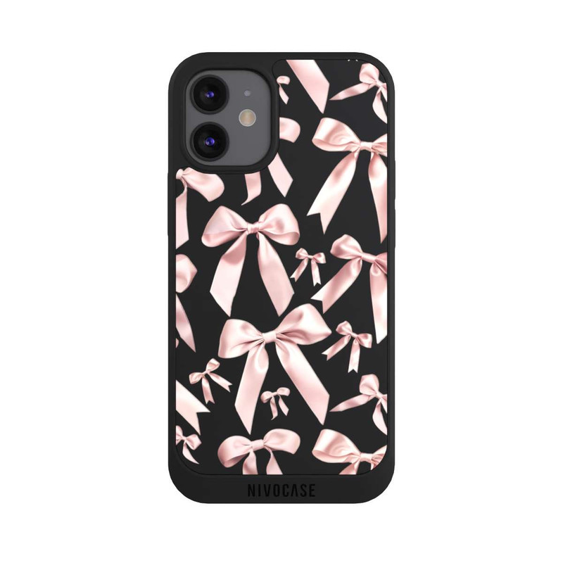 iPhone 12 mini NIVOpure Rosa Satinschleifen