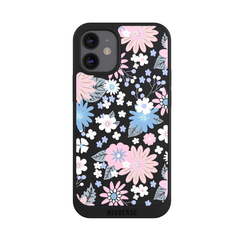 iPhone 12 mini NIVOpure Wildflower Pattern Illustration Pastell Transparent