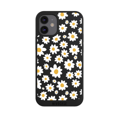 Apple iPhone 12 mini NIVOpure Daisy Flower Seamless Pattern Transparent